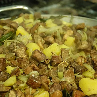 Coratella di agnello con le patate
