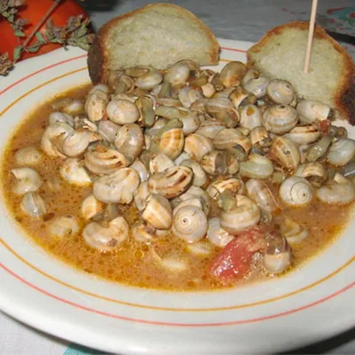 Lumache a ghiotta (babbaluci â ghiotta)