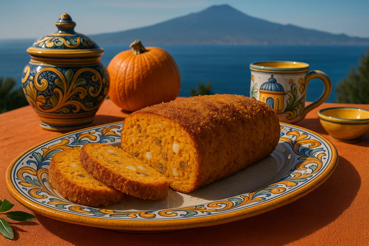 Polpettone di zucca alla siciliana dorato e fragrante