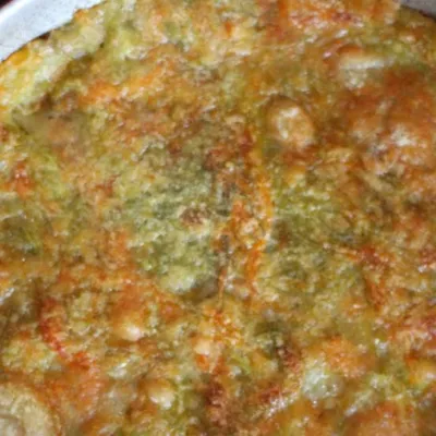 Torta salata con fiori di zucca